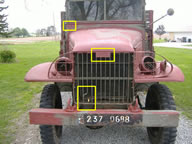 No way a 44 has a GMC logo.  The grill has been altered for petcock access. At one time a 2nd mirror was added.  All these should be removed/filled.